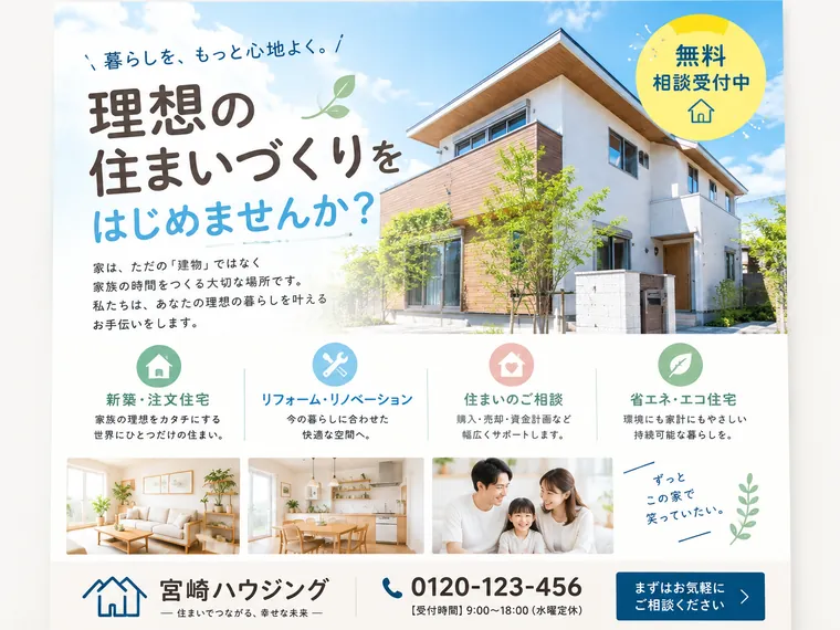 株式会社ポスメディア様の配布チラシ（イメージ）